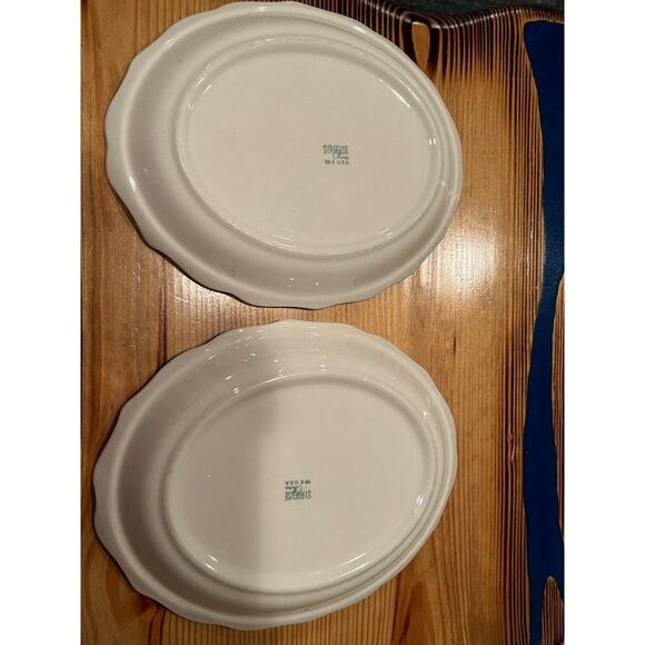 PAIR - Vintage SYRACUSE China Platter PINK RESTAURANT WARE Mid Century Modern - Picture 4 of 7